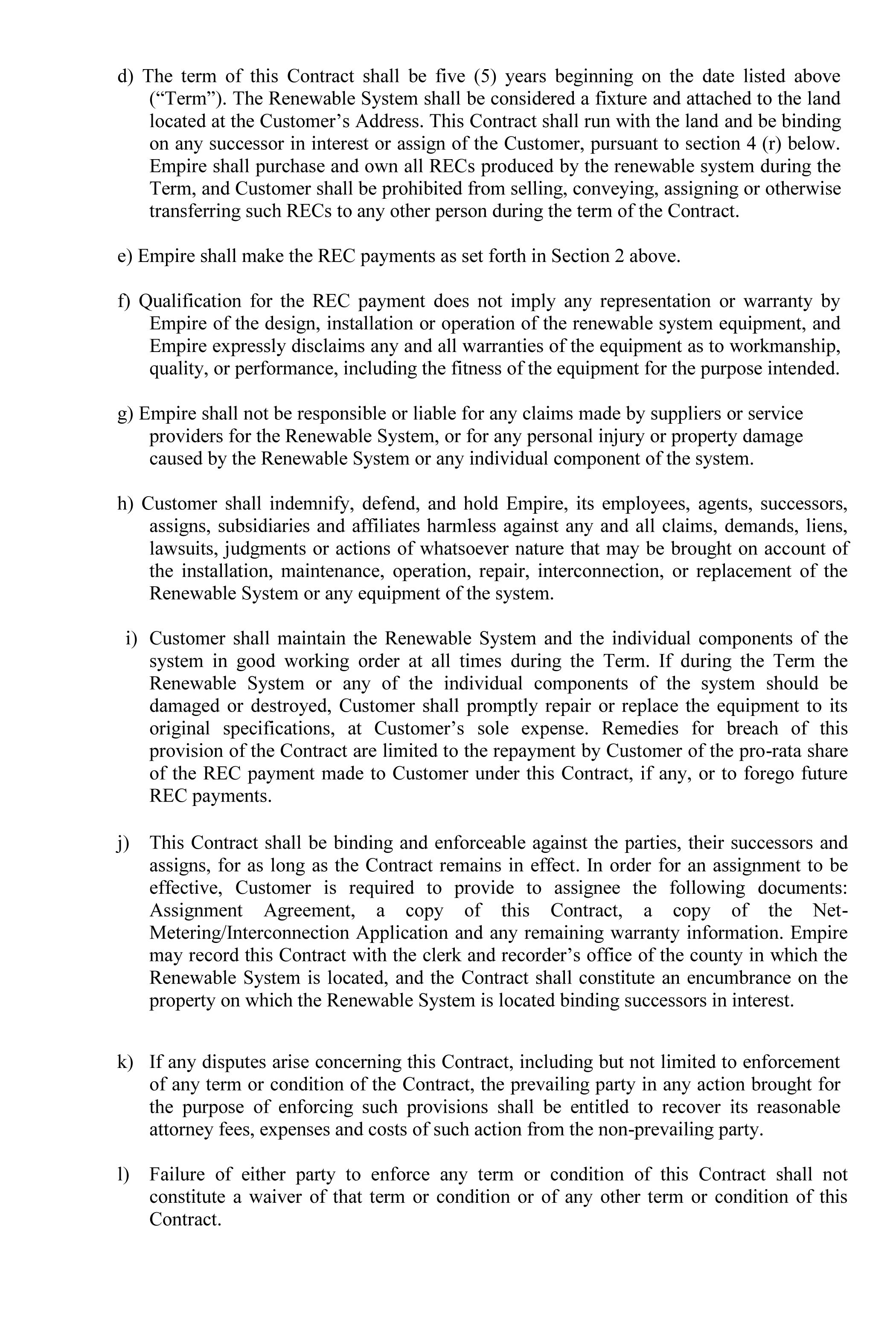 REC Contract Page 2