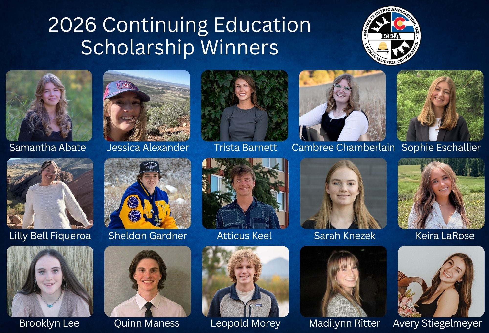 2026 Continuing Education Scholarship Winners
