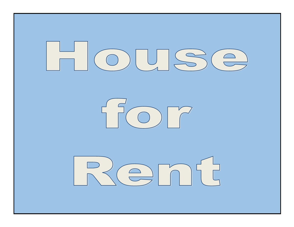 house for rent sign