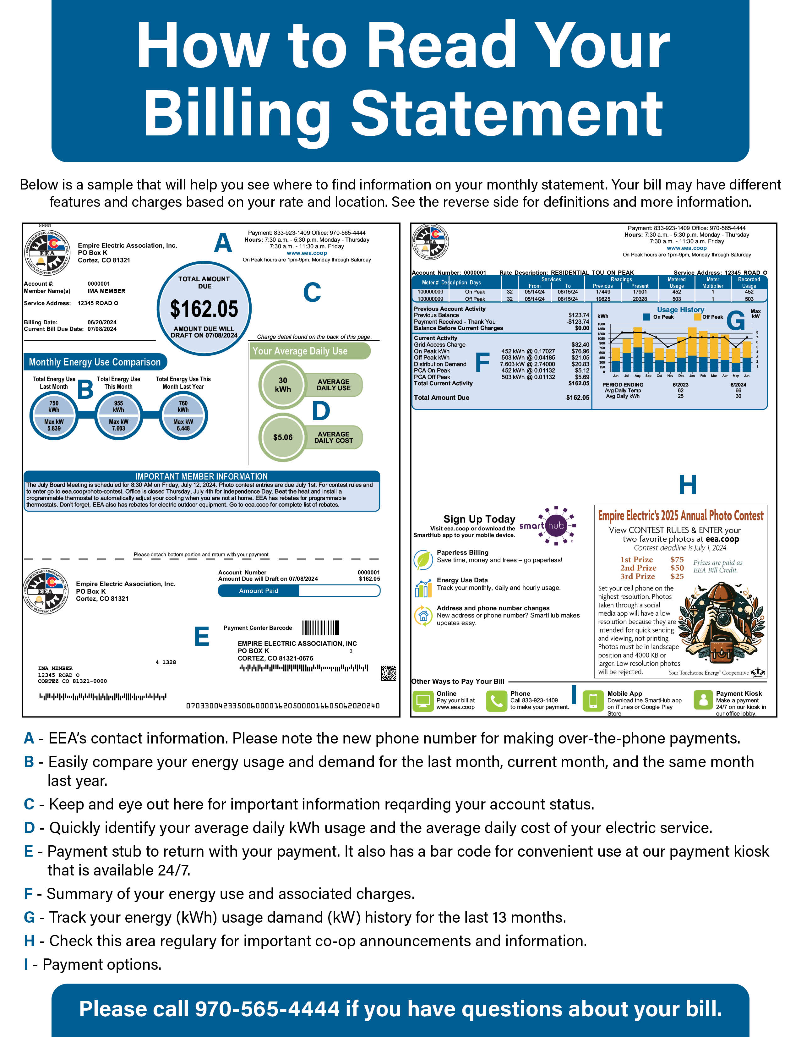 How to read your bill page 1