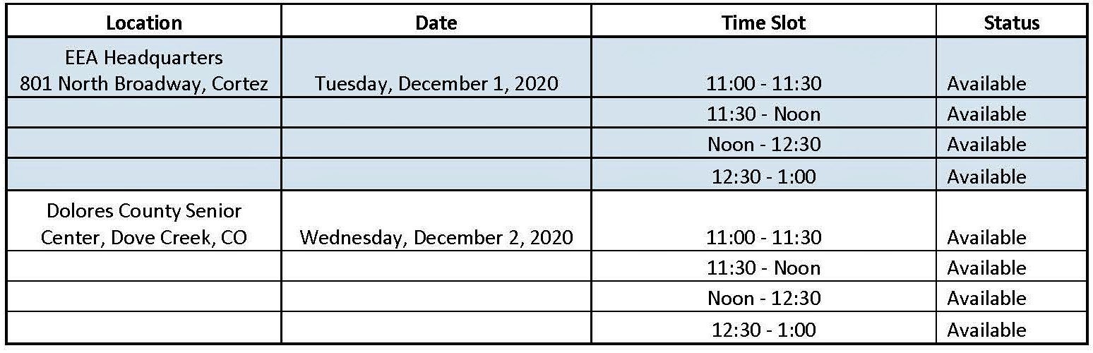 Bolt Availability Calendar